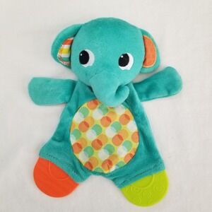 Baby Bright Starts Crinkle Elephant Baby Teether Security Lovey Plush Baby Toy